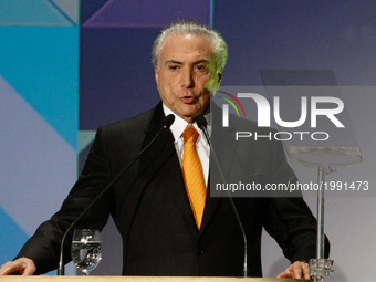 Michel Temer, president of Brazil, speaks during the Brazil Investment Forum 2017 in Sao Paulo, Brazil, on Tuesday, May 30, 2017. The Brazil...