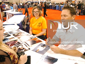 Brian Krause signs autographs for Charmed fans at Wizard World Comic Con. in Philadelphia, PA on June 2, 2017. (