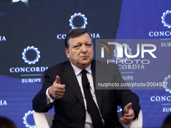 Jose Manuel Barroso, Former President of the European Commission, Non-Executive Chairman, Goldman Sachs International, at the panel at Conco...