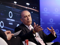 Muhtar Kent, Chairman of The Coca-Cola Company, at the panel at Concordia Europe Summit, in Athens on June 6, 2017
 (
