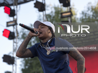 Young M.A performs onstage during LA Pride Music Festival on June 10, 2017 in West Hollywood, California. The two-day LGBTQ community celebr...