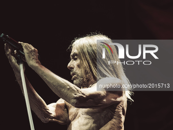 The english singer Iggy Pop performs at the Medimex Festival in Bari, on June 10, 2017. (