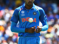 Hardik Pandya of India
during the ICC Champions Trophy match Group B between India and South Africa at The Oval in London on June 11, 2017 (