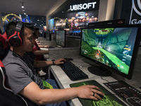 Attendees at Electronic Entertainment Expo, E3, in Los Angeles, California on June 13th, 2017. E3 is the world's leading computer and video...
