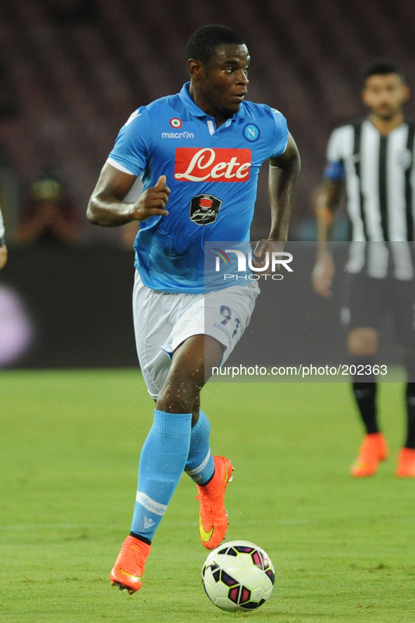 Duvan Zapata of SSC Napoli during Pre Season Friendly match between SSC Napoli and PAOK FC Football / Soccer at Stadio San Paolo on August 2...