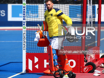 Thomas Alexander of Scotland 
during The Men's Hockey World League 2017 Group B match between Netherlands and Pakinstan at The Lee Valley Ho...