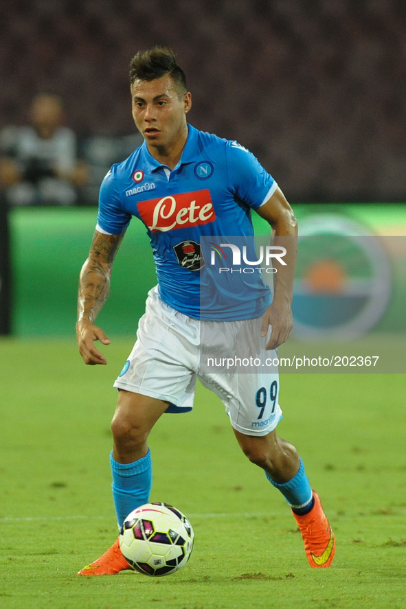 Eduardo Vargas of SSC Napoli during Pre Season Friendly match between SSC Napoli and PAOK FC Football / Soccer at Stadio San Paolo on August...