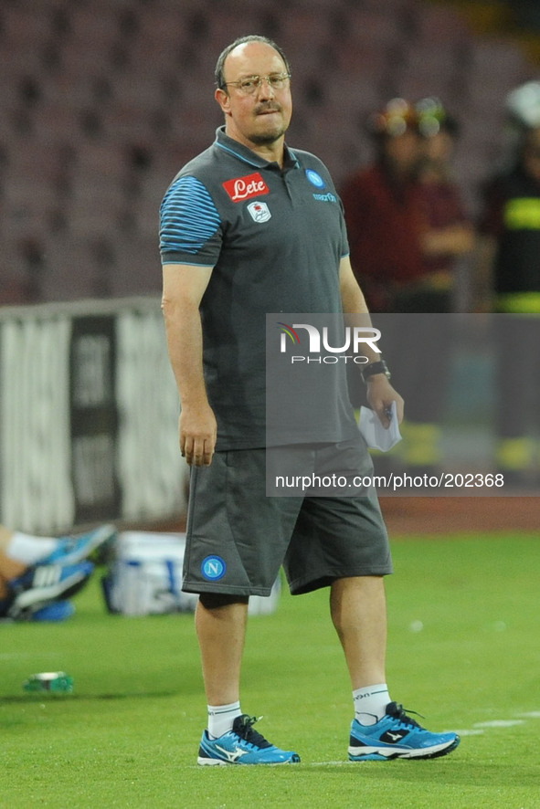 Rafael Benitez head coach of SSC Napoli during Pre Season Friendly match between SSC Napoli and PAOK FC Football / Soccer at Stadio San Paol...
