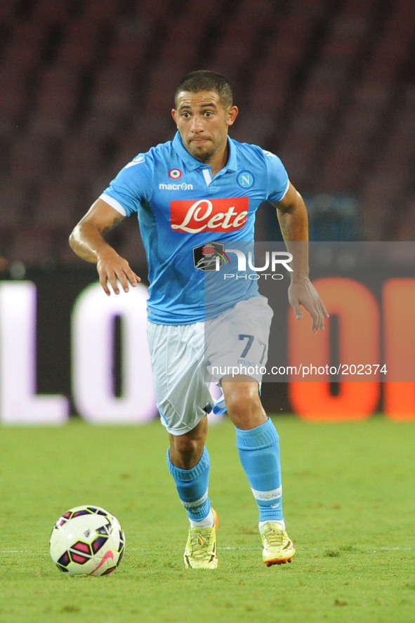 Walter Gargano of SSC Napoli during Pre Season Friendly match between SSC Napoli and PAOK FC Football / Soccer at Stadio San Paolo on August...