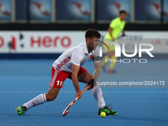Adam Dixon of England
during The Men's Hockey World League 2017 Group A match between England and Chinaat The Lee Valley Hockey and Tennis C...