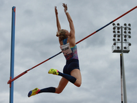 Lisa Ryzih compete during pole vault in the  during the Oslo - IAAF Diamond League 2017 at the Bislett Stadium on June 15, 2017 in Oslo, Nor...