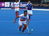Chinglensana Kangujam  of India  
during The Men's Hockey World League 2017 Group B match between India and Scotland at The Lee Valley Hocke...