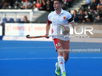 Phil Roper of England
during The Men's Hockey World League 2017 Group A match between England and Chinaat The Lee Valley Hockey and Tennis C...