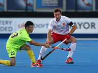 GUO Zixiang of China 
during The Men's Hockey World League 2017 Group A match between England and Chinaat The Lee Valley Hockey and Tennis C...