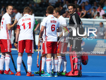 Harry Gibson of England during The Men's Hockey World League Semi-Final 2017 Group A match between England  and Malaysia The Lee Valley Hock...