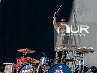 Canadian band SUM 41 perform at Autodromo Nazionale di Monza during the Independent Days Festival 2017 in Monza, Italy, on June 17, 2017. (
