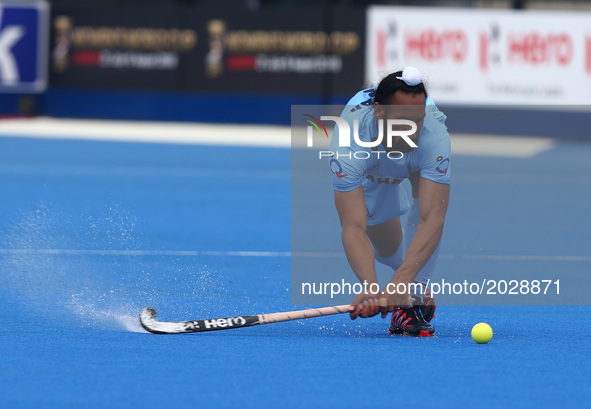 Sardar Singh of India  
 during The Men's Hockey World League Semi-Final 2017 Group B match between Canada and India The Lee Valley Hockey a...