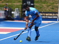 Surender Kumar of India  
 during The Men's Hockey World League Semi-F\ih6inal 2017 Group B match between Canada and India The Lee Valley Ho...