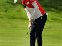 Na Yeon Choi of the Republic of Korea putts on the 7th green during the final round of the Meijer LPGA Classic golf tournament at Blythefiel...
