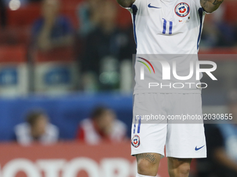 Eduardo Vargas of Chile national team reacts during the Group B - FIFA Confederations Cup Russia 2017 match between Cameroon and Chile at Sp...