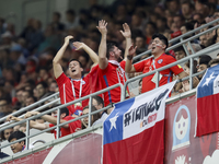 Chile national team supporters during the Group B - FIFA Confederations Cup Russia 2017 match between Cameroon and Chile at Spartak Stadium...