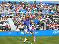 Denis Shapovalov (CAN) agoinst Kyle Edmund GBR)  during Round One match on the first day of the ATP Aegon Championships at the Queen's Club...