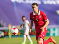 Milos Veljkovic (SRB) during the UEFA European Under-21 Championship Group C match between Czech Republic and Italy at Tychy Stadium on June...