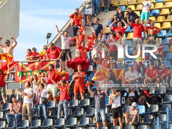 Macedonia fans during the UEFA European Under-21 Championship Group C match between Czech Republic and Italy at Tychy Stadium on June 21, 20...