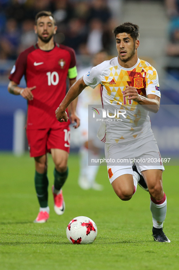 Marco Asensio (ESP),during their UEFA European Under-21 Championship match against Portugal on June 20, 2017 in Gdynia, Poland. 