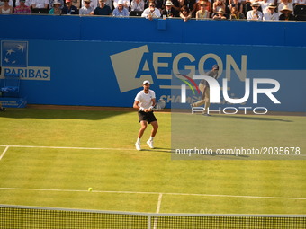 Jordan Thompson (AUS) in the first round of AEGON Championships at Queen's Club, London, on June 20, 2017. (