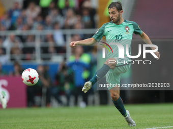 Bernardo Silva of the Portugal national football team vie for the ball during the 2017 FIFA Confederations Cup match, first stage - Group A...