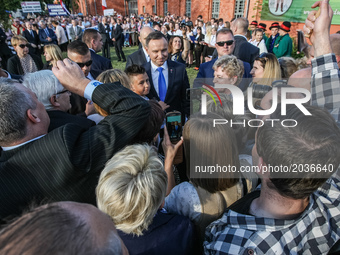 President of Poland Andrzej Duda is seen in Nowy Dwor Gdanski on 21 June 2017  Duda visits Nowy Dwor Gdanski to meet with his and his party...