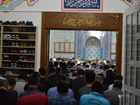Muslim worshipers observe Laylat al-Qadr at a mosque in Ankara, Turkey on June 21, 2017. Laylat al-Qadr, which means 'Night of Power', is th...