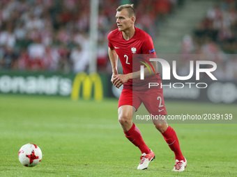 Pawel Jaroszynski (POL), during the UEFA European Under-21 Championship Group A match between England and Poland at Kielce Stadium on June 2...