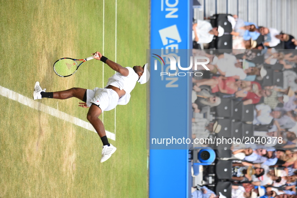 Donald Young of the US in the quarter finals of AEGON Championships at Queen's Club, London, on June 23, 2017. 