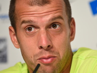 Gilles Muller of Luxembourg is pictured in the press conference at AEGON Championships at Queen's Club, London, on June 23, 2017. (