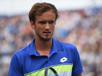Daniil Medvedev of Russia plays the quarter finals of AEGON Championships at Queen's Club, London, on June 23, 2017. (