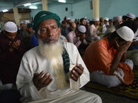 Bangladeshi Muslims offer Jummat-Ul-Vida prayers at the National mosque name of Baitul Mukarram on the last Friday of the Islamic holy month...