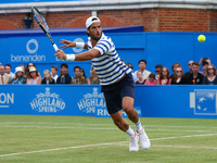 Feliciano Lopez (ESP) against Tomas Berdych CZE during Men's Singles Quarter Final match on the fourth day of the ATP Aegon Championships at...