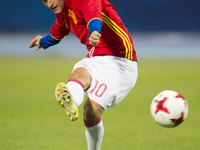 Denis Suarez of Spain pictured during the warm-up during the UEFA European Under-21 Championship 2017 Group B match between Serbia and Spain...