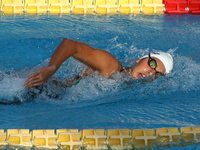 Boglarka Kapas (HUN) competes in Women's 400 m Freestyle Final A during the international swimming competition Trofeo Settecolli at Piscine...