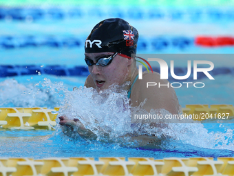 Jocelyn Ulyett (GBR) competes in Women's 100 m Breaststroke Final B during the international swimming competition Trofeo Settecolli at Pisci...