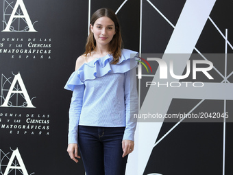 The actress María Valverde attends the Tribute to the Professionals of the cinema 2017 in the headquarters of the Academy of Cinema of Madri...