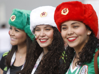 Mexico national team supporters before the Group A - FIFA Confederations Cup Russia 2017 match between Russia and Mexico at Kazan Arena on J...