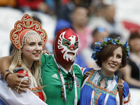 Russia and Mexico supporters during the Group A - FIFA Confederations Cup Russia 2017 match between Russia and Mexico at Kazan Arena on June...