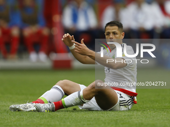 Javier Hernandez of Mexico national team during the Group A - FIFA Confederations Cup Russia 2017 match between Russia and Mexico at Kazan A...