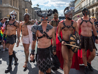 People participate in the Gay Pride Parade rally and march in the streets on June 24, 2017 in Paris, France. 2017 marks the 40th anniversary...