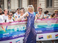 Milano Pride Parade on 24th June 2017: one hundred tousend people walking on the street for gay lesbian and diversity rights in Milan (Italy...