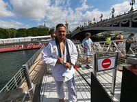 Judokas during the Olympics days for Paris 2024 Summer Olympics Games candidacy in Paris, France on June 24, 2017. On the 23rd and 24th of J...