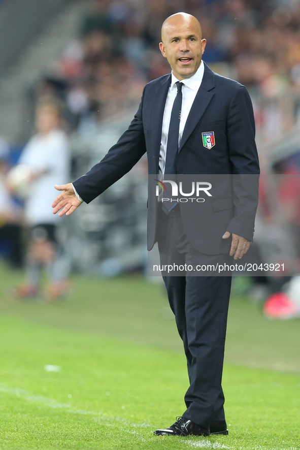 Trener Luigi Di Biagio (ITA), during the UEFA U-21 European Championship Group C football match Italy v Germany in Krakow, Poland on June 24...